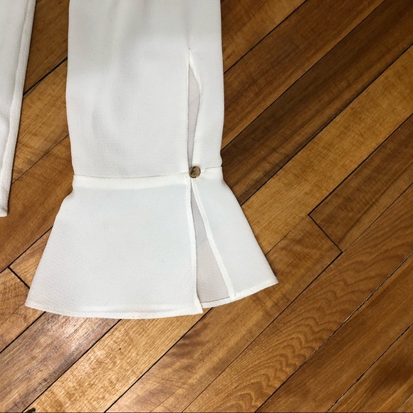 Vince Camuto Lace Up Blouse with Flutter Sleeve - Picture 12 of 12